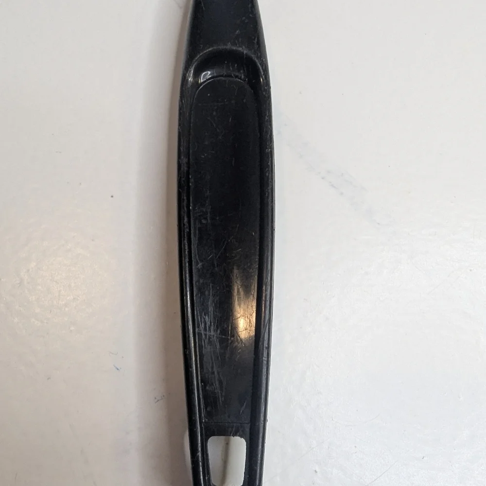 Foley Vintage Slotted Spatula Chrome Plated Angled Black Handle USA 13” Flipper